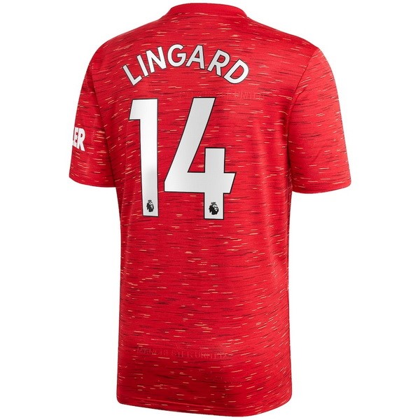 Camiseta Manchester United NO.14 Lingard 1ª 2020-2021 Rojo